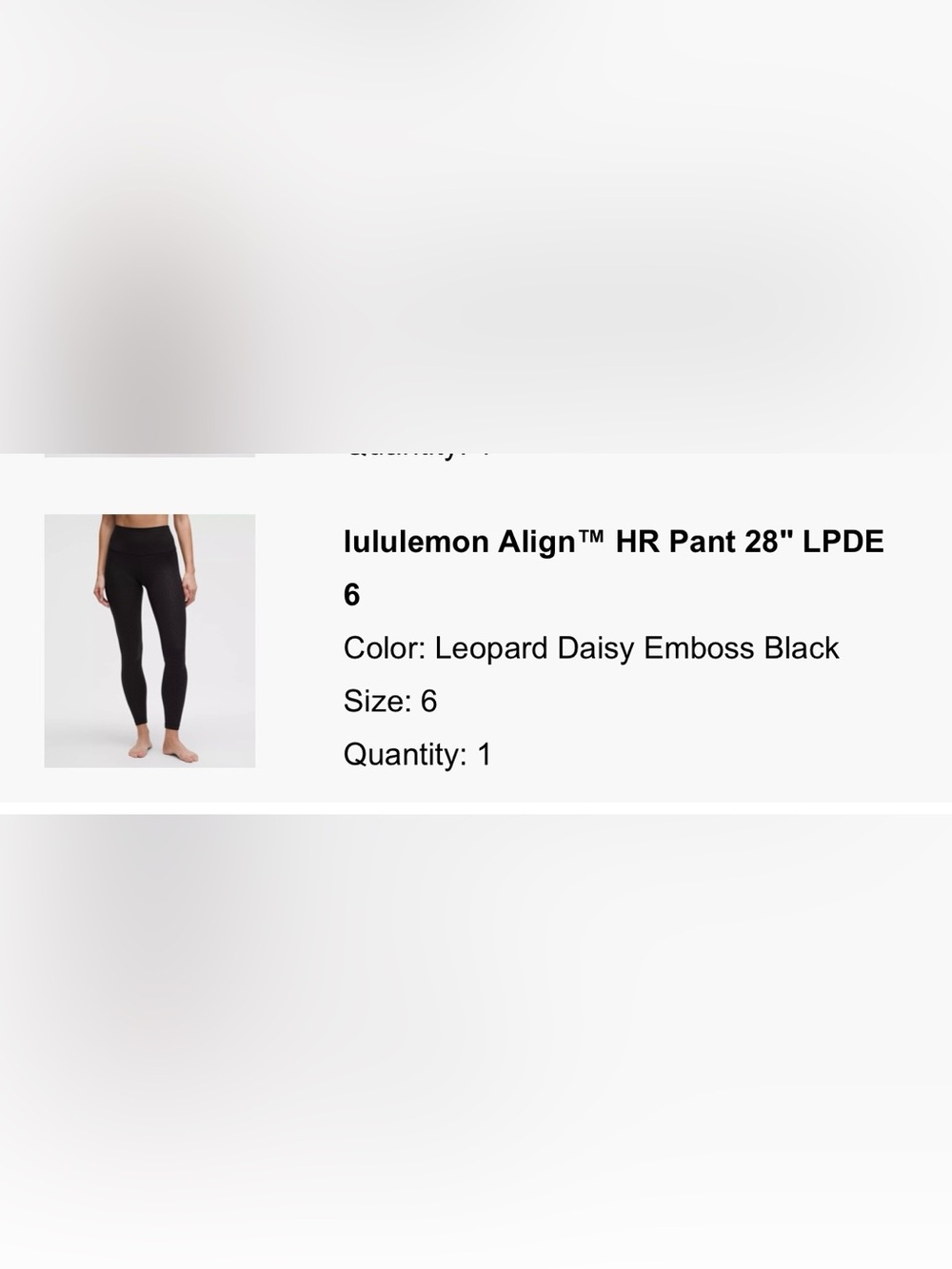 Lululemon Align HR Pant 28” Leopard Daisy Emboss Black - Picture 2 of 5